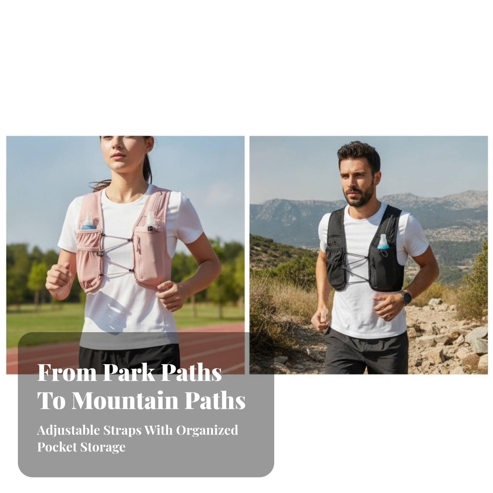Reflective Running Gear Vest - Lightweight Reflective Hydration Vest for Running