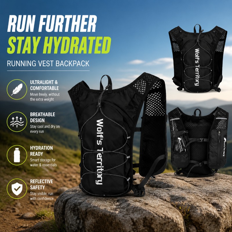 Running Gear Reflective - Running Vest Backpack Marathon Hydrating Backpack