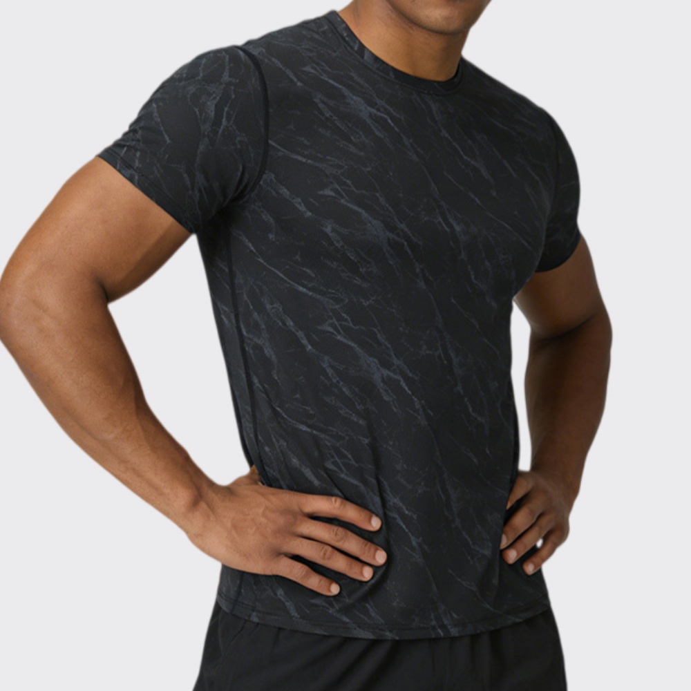 Running Gear Winter - Summer Men's Quick-Dry Fitness T-Shirt Short
